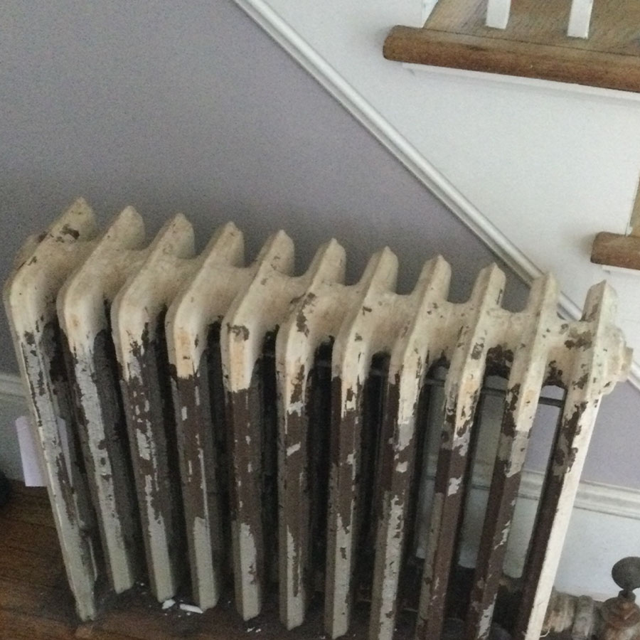 Radiator before refinishing