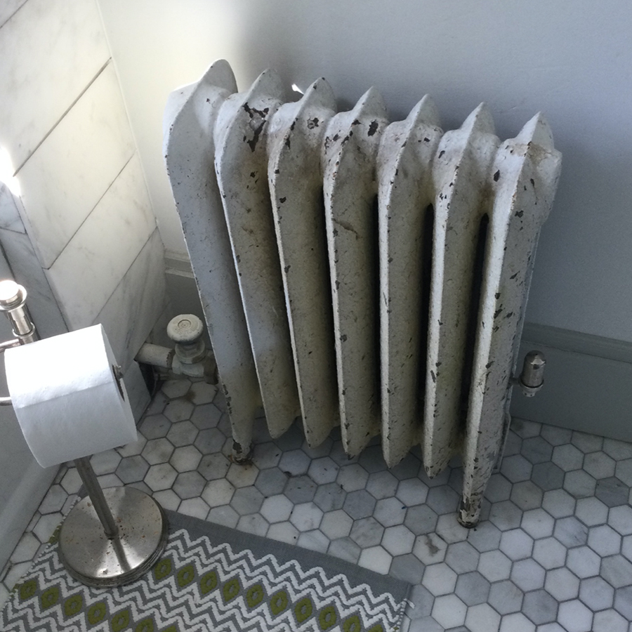 Radiator before refinishing